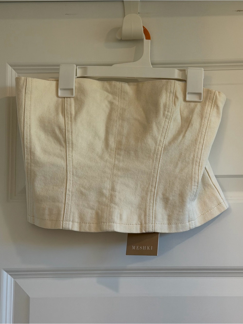 MESHKI Jordana Denim Tube Top